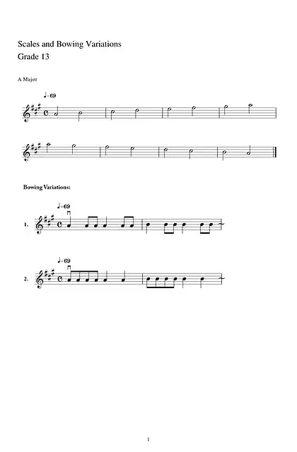 yamaha雅马哈Scales and Bowing Variations Grade 13